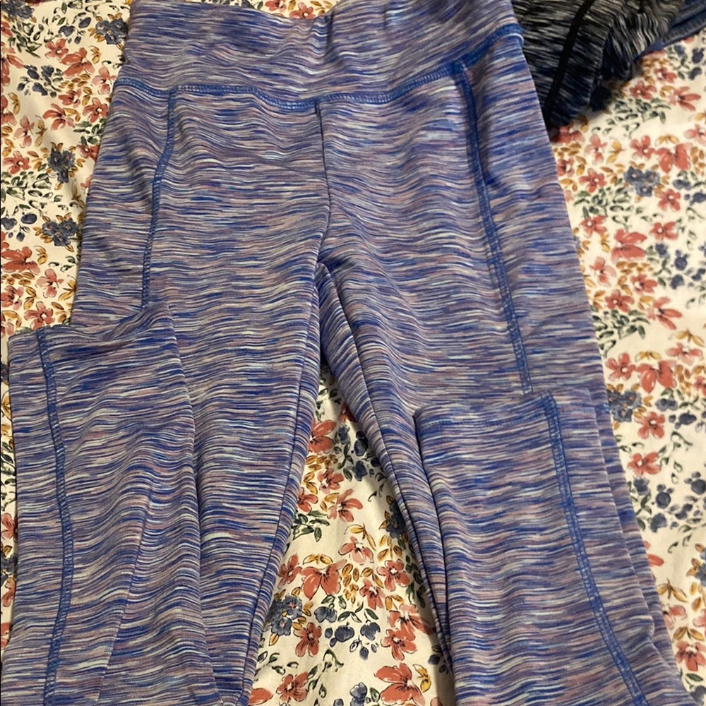 Blue Patterned Leggings